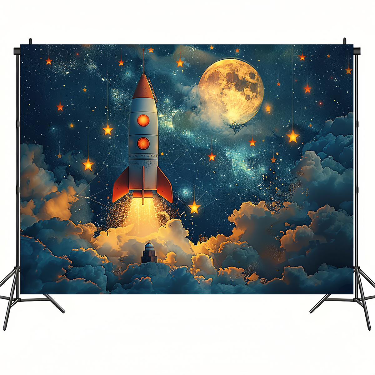 1pc Dreamy Night Sky Rocket Wa - Event Launch Party recension och pris