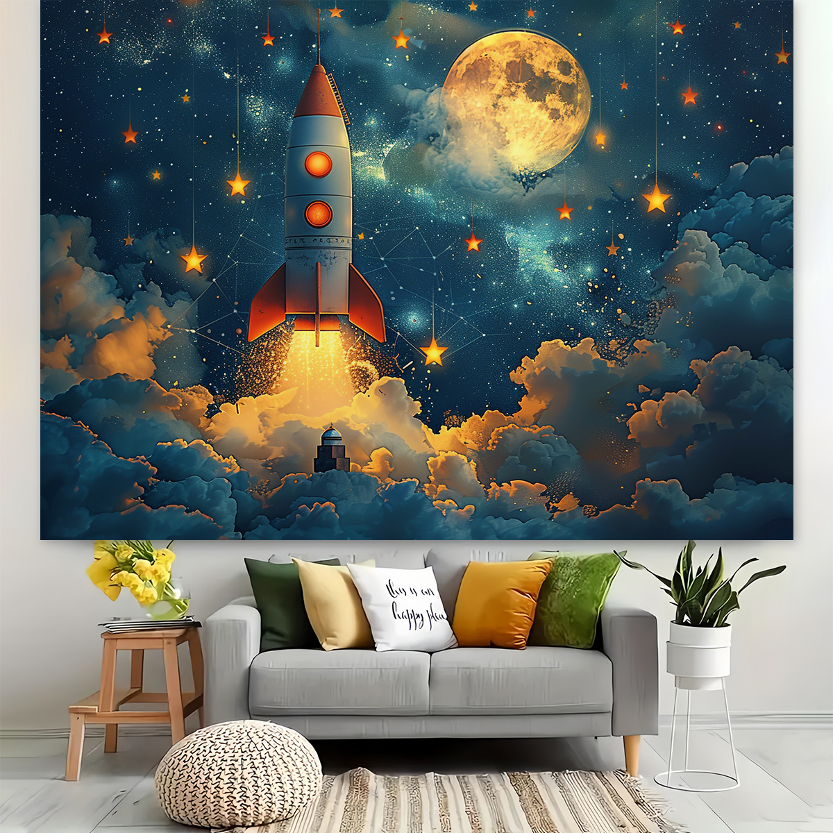 1pc Dreamy Night Sky Rocket Wa - Event Launch Party recension och pris