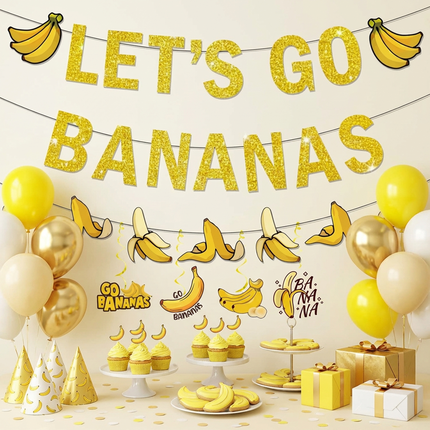 1Set Yellow Bananas Birthday B - Let'S Party Event Supply recension och pris